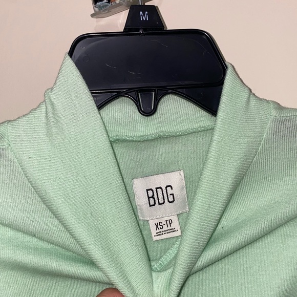 Mint green mock neck layer top long sleeve - Picture 2 of 4